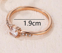 Concise diamond stainless steel finger rings wedding rings