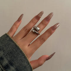 Hot sale chunky metal finger rings set stackable rings
