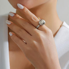 Hot sale chunky metal finger rings set stackable rings