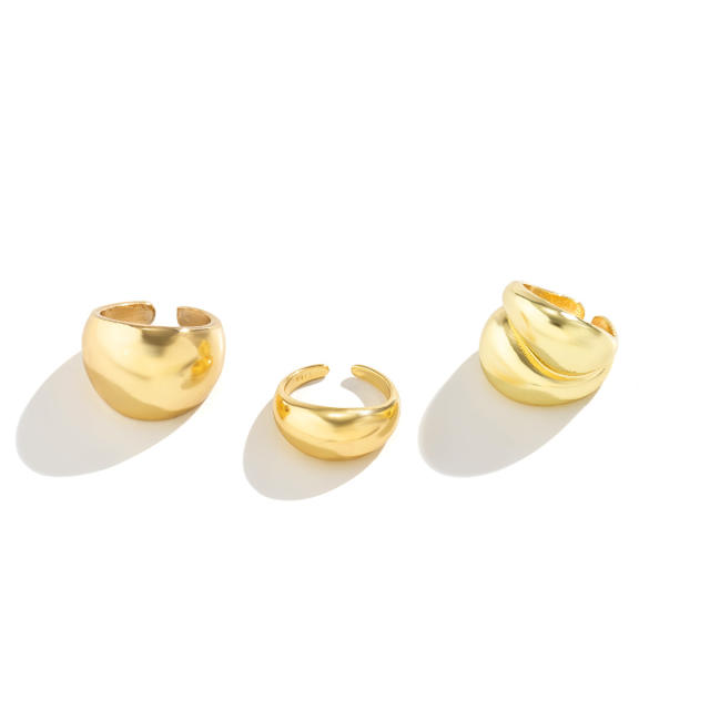 Hot sale chunky metal finger rings set stackable rings