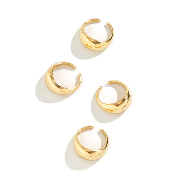 Hot sale chunky metal finger rings set stackable rings