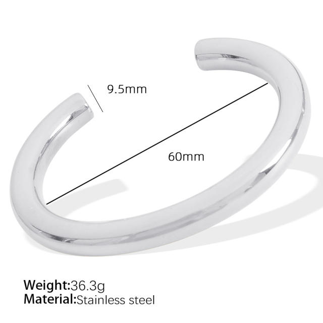 18KG chunky hollow design stainless steel bangle band