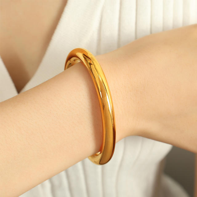 18KG chunky hollow design stainless steel bangle band
