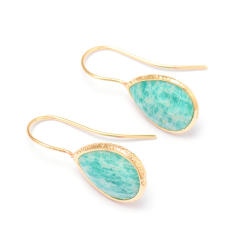 Boho colorful natural stone copper material earrings