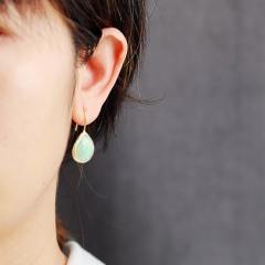 Boho colorful natural stone copper material earrings