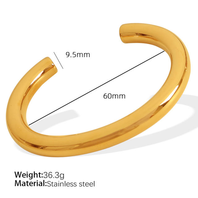 18KG chunky hollow design stainless steel bangle band