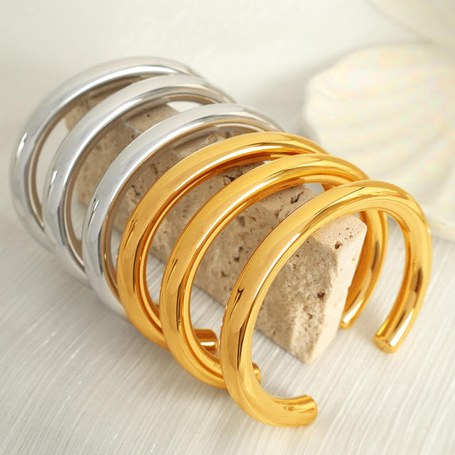 18KG chunky hollow design stainless steel bangle band