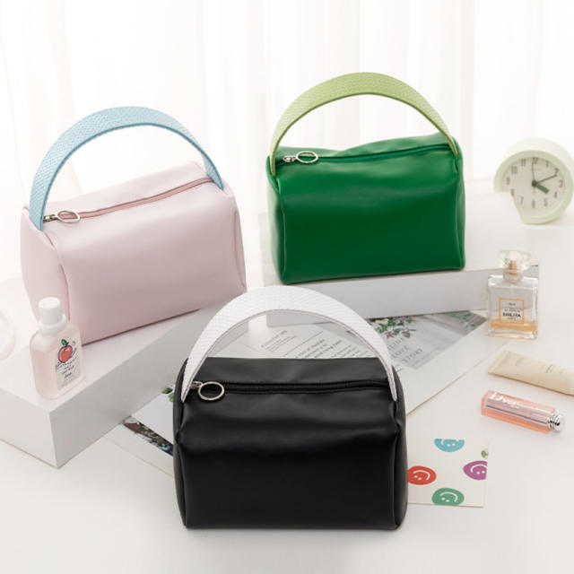 New design candy color large size cosmetic bag