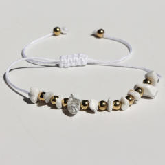 Boho irregular shape natural stone bracelet