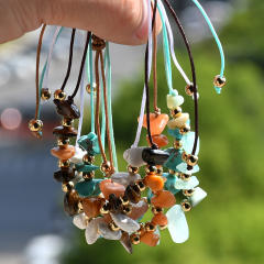Boho irregular shape natural stone bracelet