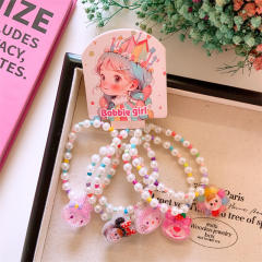 5pcs set cute beaded cartoon charm bracelet set for kids