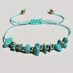 Boho irregular shape natural stone bracelet