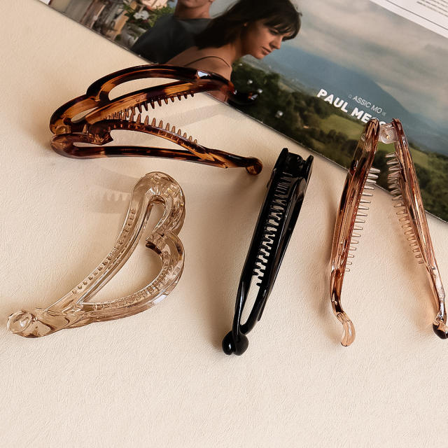 Occident fashion basic design PC material banana hair clips