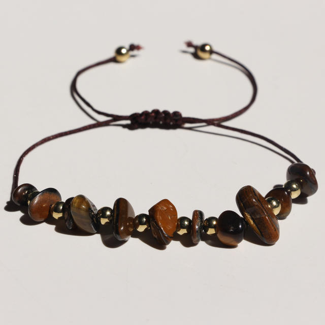 Boho irregular shape natural stone bracelet