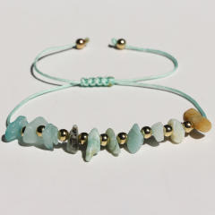 Boho irregular shape natural stone bracelet