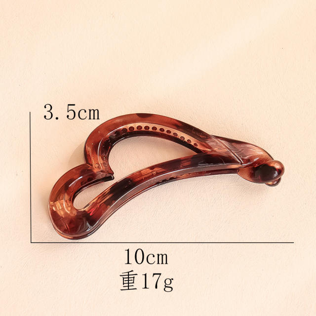 Occident fashion basic design PC material banana hair clips
