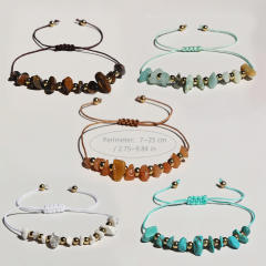 Boho irregular shape natural stone bracelet