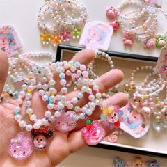 5pcs set cute beaded cartoon charm bracelet set for kids