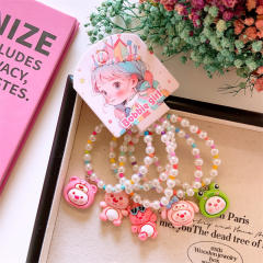 5pcs set cute beaded cartoon charm bracelet set for kids