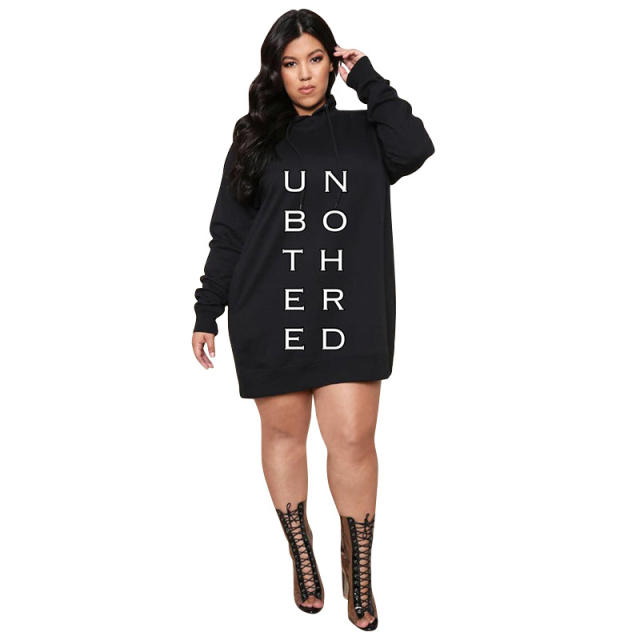 Plus size fashionable letter pattern Hoodie