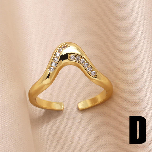 Real gold plated copper chunky finger rings collection