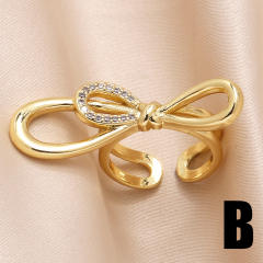 Real gold plated copper chunky finger rings collection
