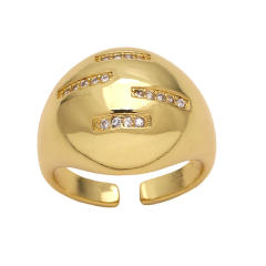 Real gold plated copper chunky finger rings collection