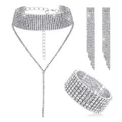 Delicate diamond choker necklace diamond evening bag set