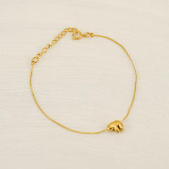 Popular initial letter bubble letter stainless steel bracelet