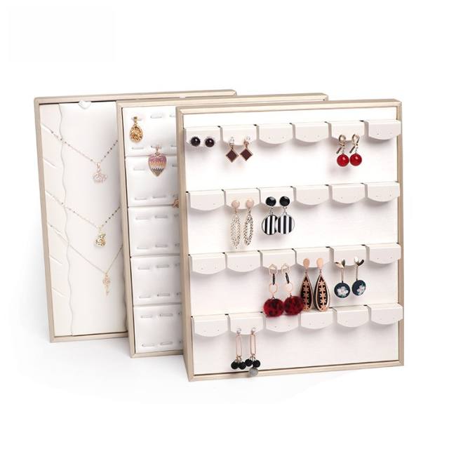 PU leather good quality necklace pendant earrings display stand