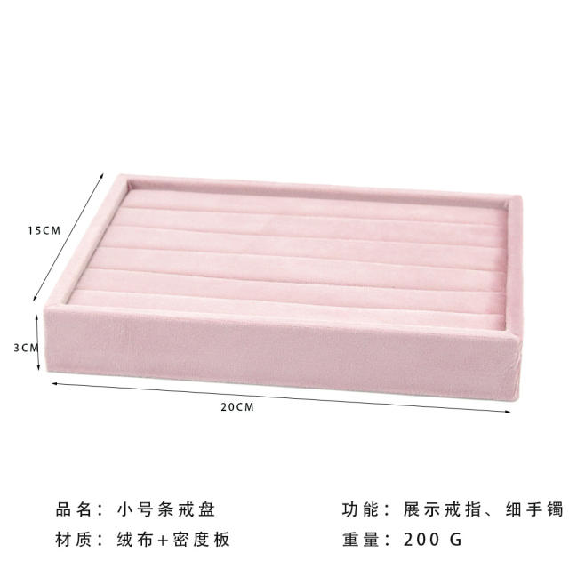 Pink Green color velvet materaial display stand