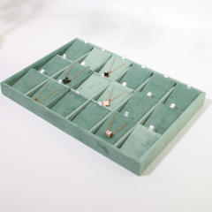 Pink Green color velvet materaial display stand