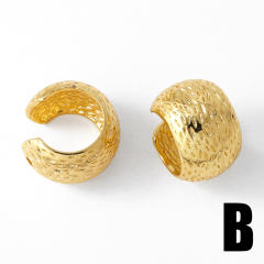 Hot sale real gold plated copper chunky ear cuff