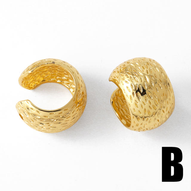 Hot sale real gold plated copper chunky ear cuff