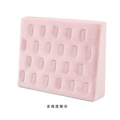 Pink Green color velvet materaial display stand