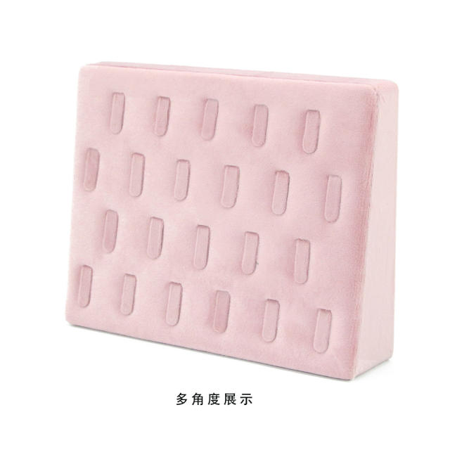 Pink Green color velvet materaial display stand