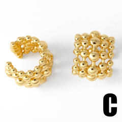 Hot sale real gold plated copper chunky ear cuff