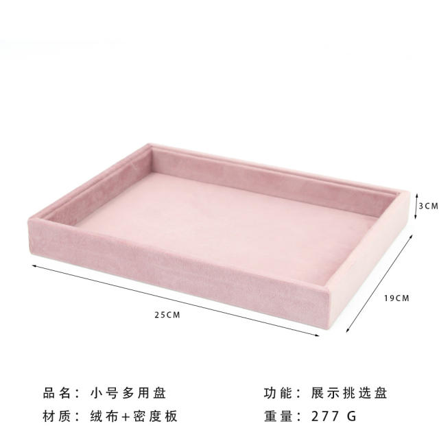 Pink Green color velvet materaial display stand