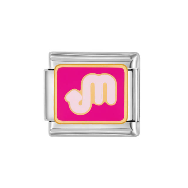 DIY italian bracelet charm enamel zodiac theme bracelet charm stainless steel charm 1pcs pricr