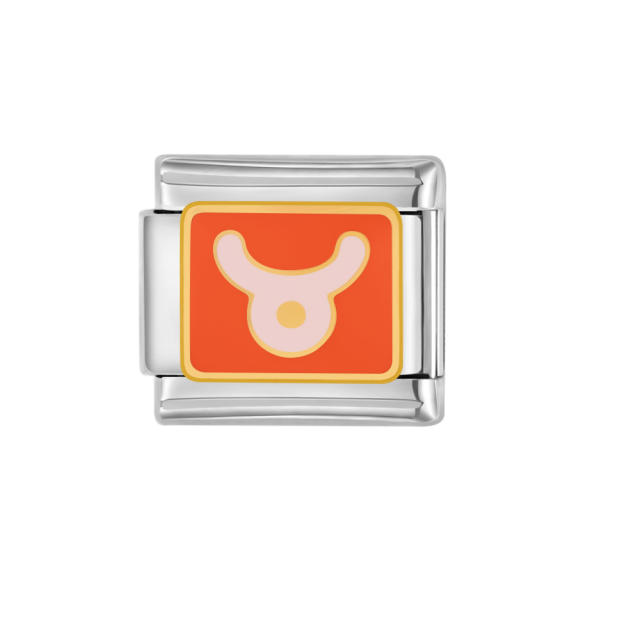 DIY italian bracelet charm enamel zodiac theme bracelet charm stainless steel charm 1pcs pricr