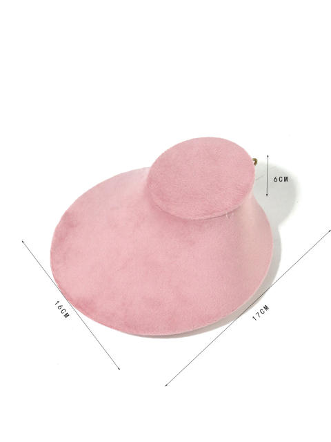 Pink Green color velvet materaial display stand