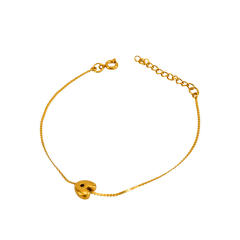 Popular initial letter bubble letter stainless steel bracelet