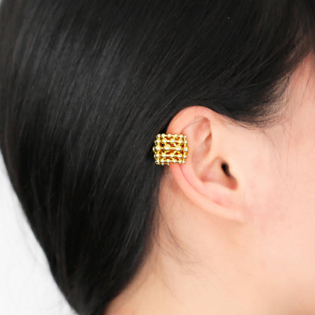 Hot sale real gold plated copper chunky ear cuff