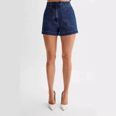 Summer design denim sleevess tops shorts set