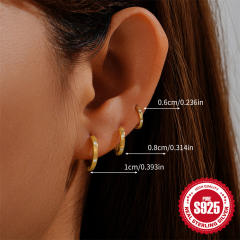 925 sterling silver basic huggie earrings mall hoop earrings