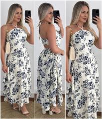 Boho holiday design halter neck maxi dress for women