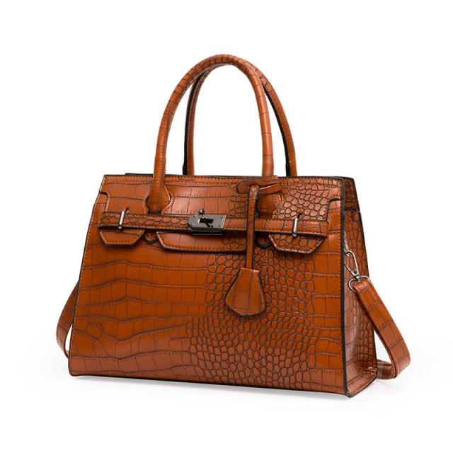 3pcs set popular Crocodile pattern kelly bag handbag wallet set