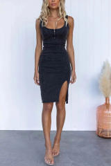 S-XL sexy bodycorn denim midi dress