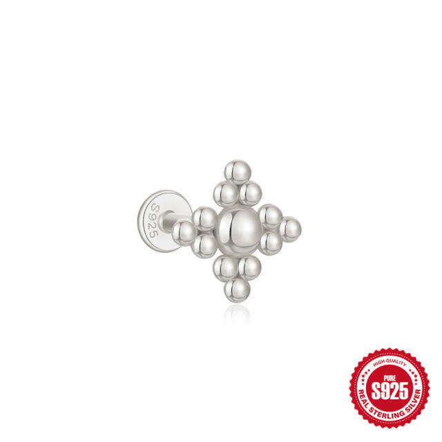 925 sterling silver diamond nap earrings