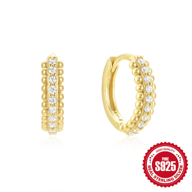 925 sterling silver diamond easy matc huggie earrings